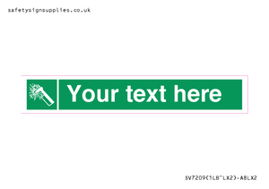 Custom sign safe condition emergency hammer